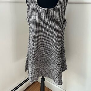 NWT Soft Surroundings Black and White Gingham Tunic